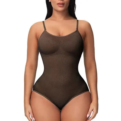 Super Sale V Neck Spaghetti Strap Bodysuit Shapewear