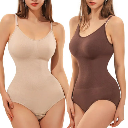 Super Sale V Neck Spaghetti Strap Bodysuit Shapewear